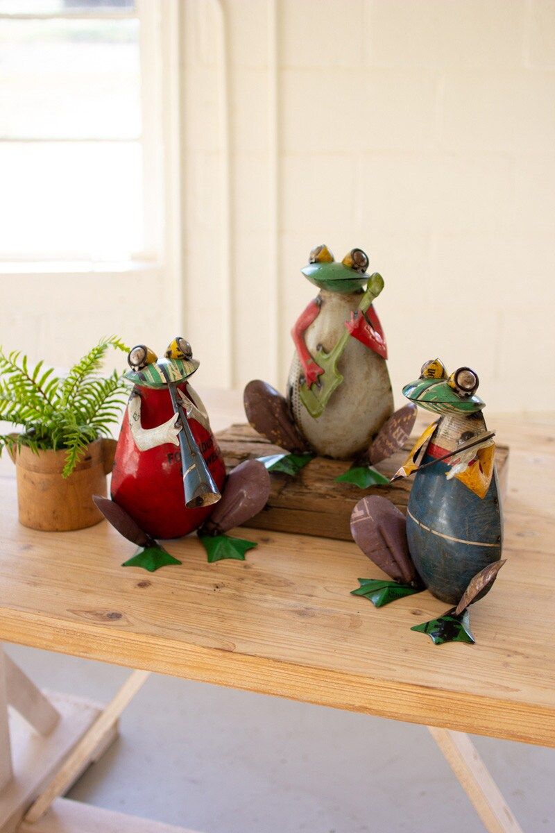 Recycled Metal Frog Band - Horn