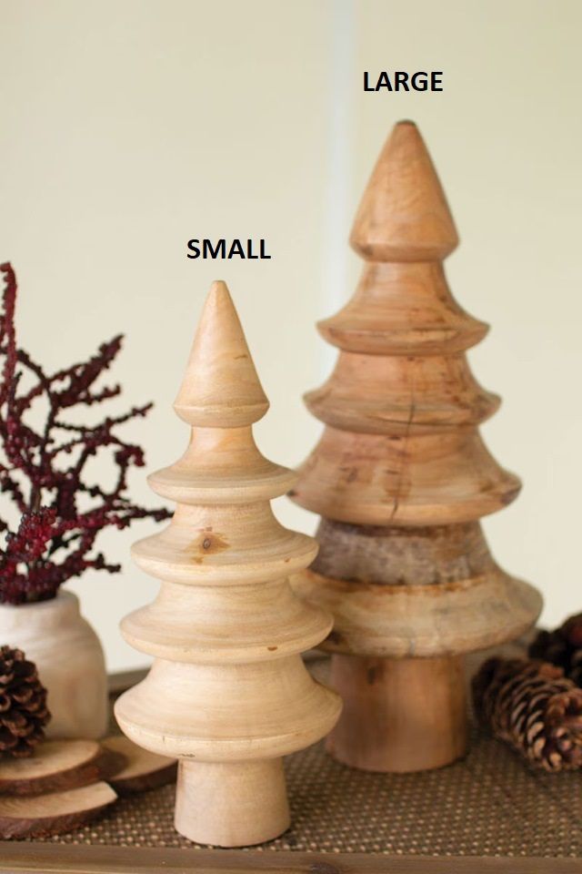 Turned Mango Wood Christmas Tree Lg Turned Mango Wood Christmas Tree Lg