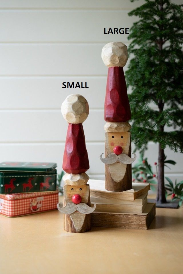 Painted Wood Santa Sm