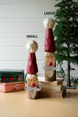 Painted Wood Santa Sm