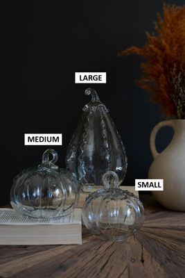 Clear Glass Pumpkin Lg