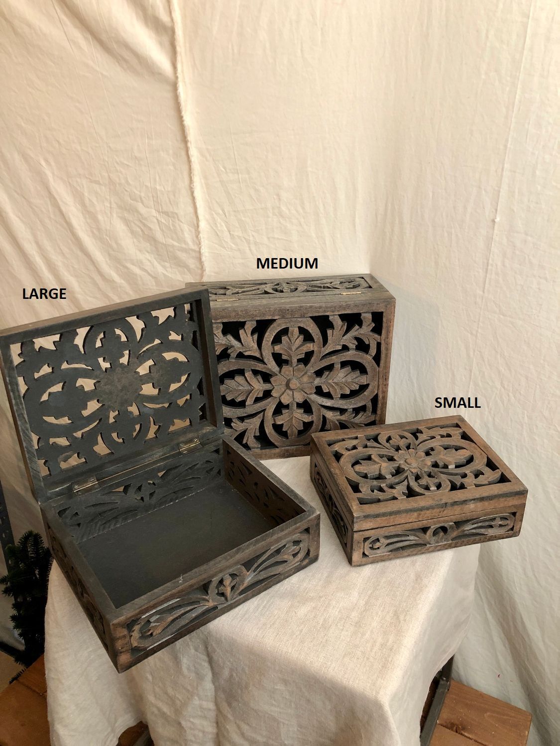 Mango Wood Box - Espresso - Med