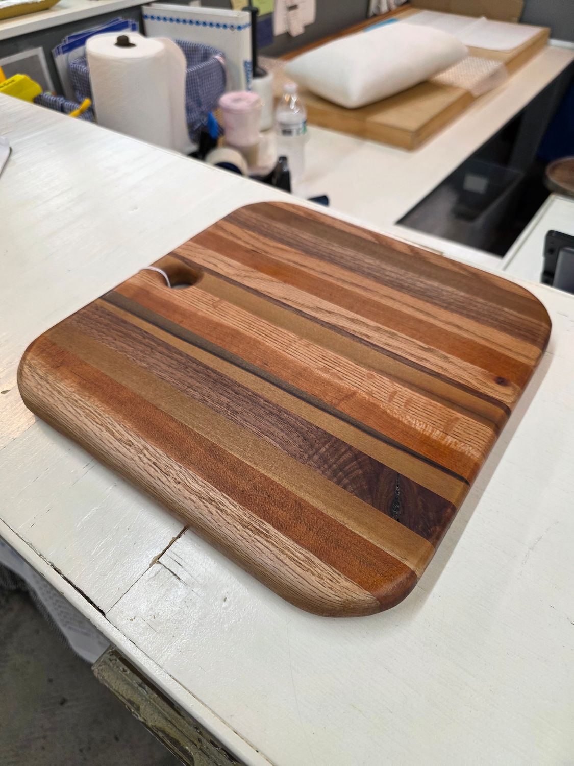 Stripe Cutting Board - 12&quot; x 12&quot;T