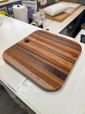 Stripe Cutting Board - 12&quot; x 12&quot;T