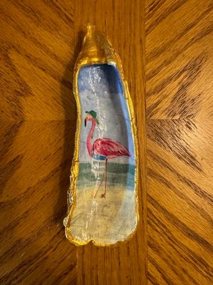 Oyster Shell Dish - Flamingo