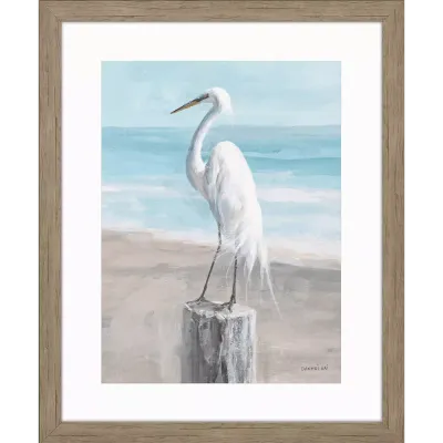 Egret by the Sea - 27&quot; x 33&quot;H