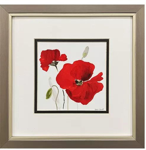 Red Poppy I - 11&quot;W x 11&quot;H