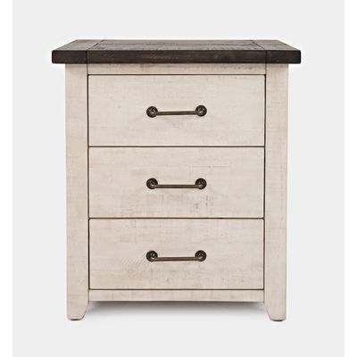 MC Power Nightstand - White - 25&quot;W x 18&quot;D x 28&quot;H