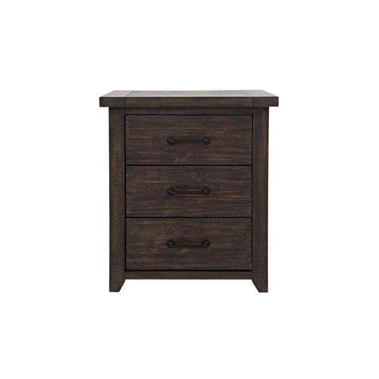 MC Power Nightstand - Brown - 25&quot;W x 18&quot;D x 28&quot;H