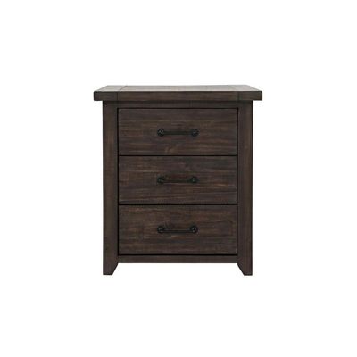 MC Power Nightstand - Brown - 25&quot;W x 18&quot;D x 28&quot;H