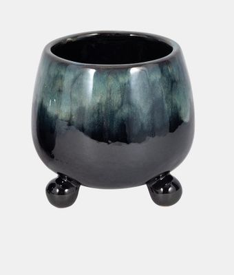 Knobby Feet Reactive Finish Planter Blue 8&quot;