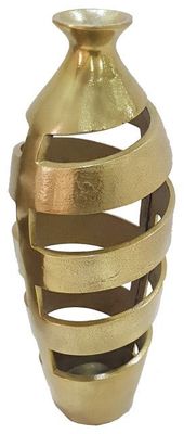 Metal Spiral Vase Gold 17&quot;