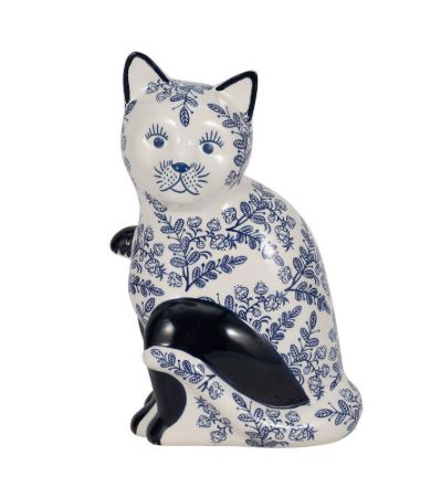 Blue &amp; White Cat Sitting Up