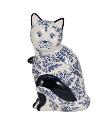 Blue &amp; White Cat Sitting Up