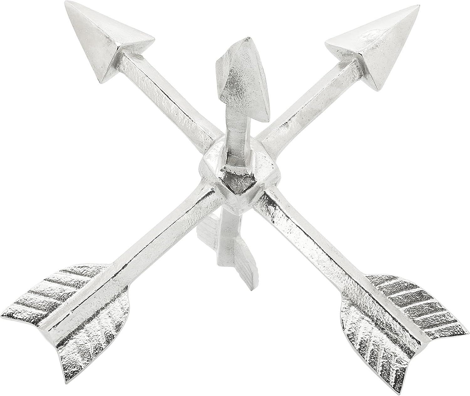 Crossed Arrows Tabletop Décor Silver