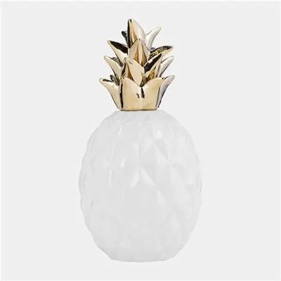 Ceramic Gold &amp; White Pineapple