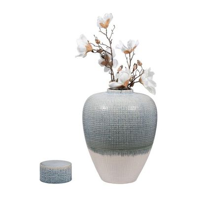 Kashion Blue Lidded Jar 21&quot;