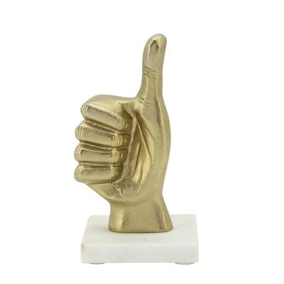 Metal Thumbs Up Sculpture 8&quot;