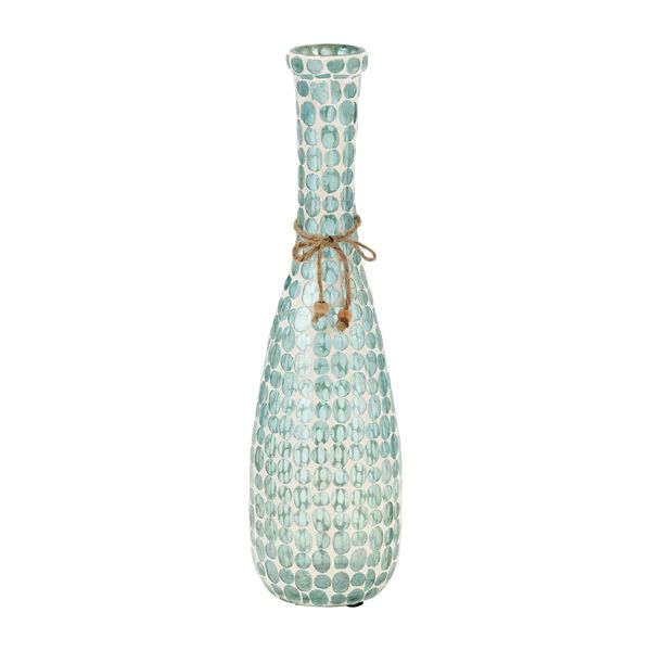 Mosaic Blue Vase 16&quot;