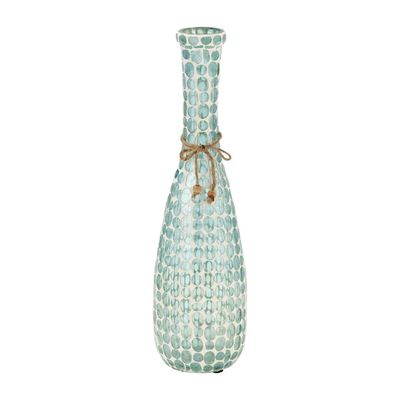Mosaic Blue Vase 16&quot;