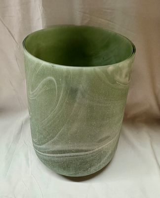 Green/White Glazed Vase 12&quot;