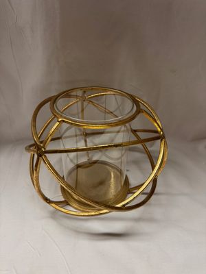 Orb Candle Holder Gold 6&quot;