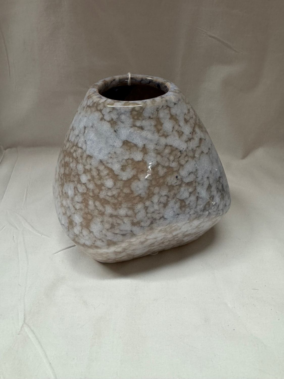 Ceramic Blue/Brown Dennis Vase 4.75&quot;T