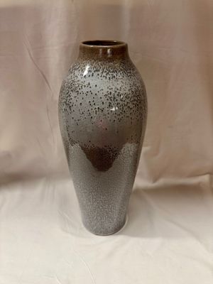 Ceramic Blue/Gray Elevarre Vase 14&quot;T