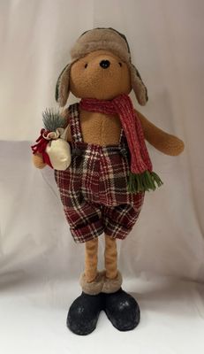 Plush Plaid Telescoping Legs Bear