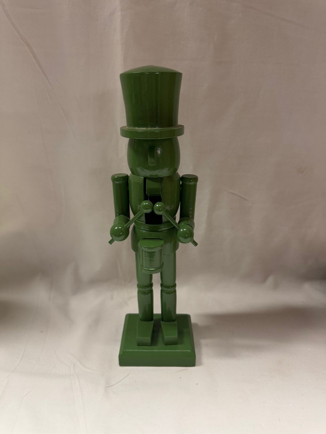 Wood Nutcracker 10&quot; Green