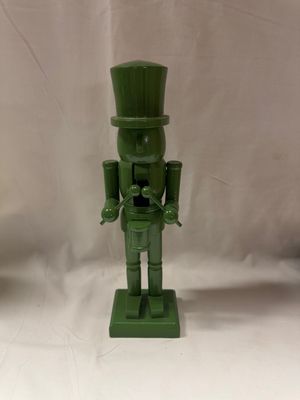 Wood Nutcracker 10&quot; Green