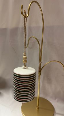 Ceramic Bell Holiday Print - Strips