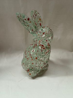 Glass Speckled Rabbit Décor Green Glass Speckled Rabbit Décor Green