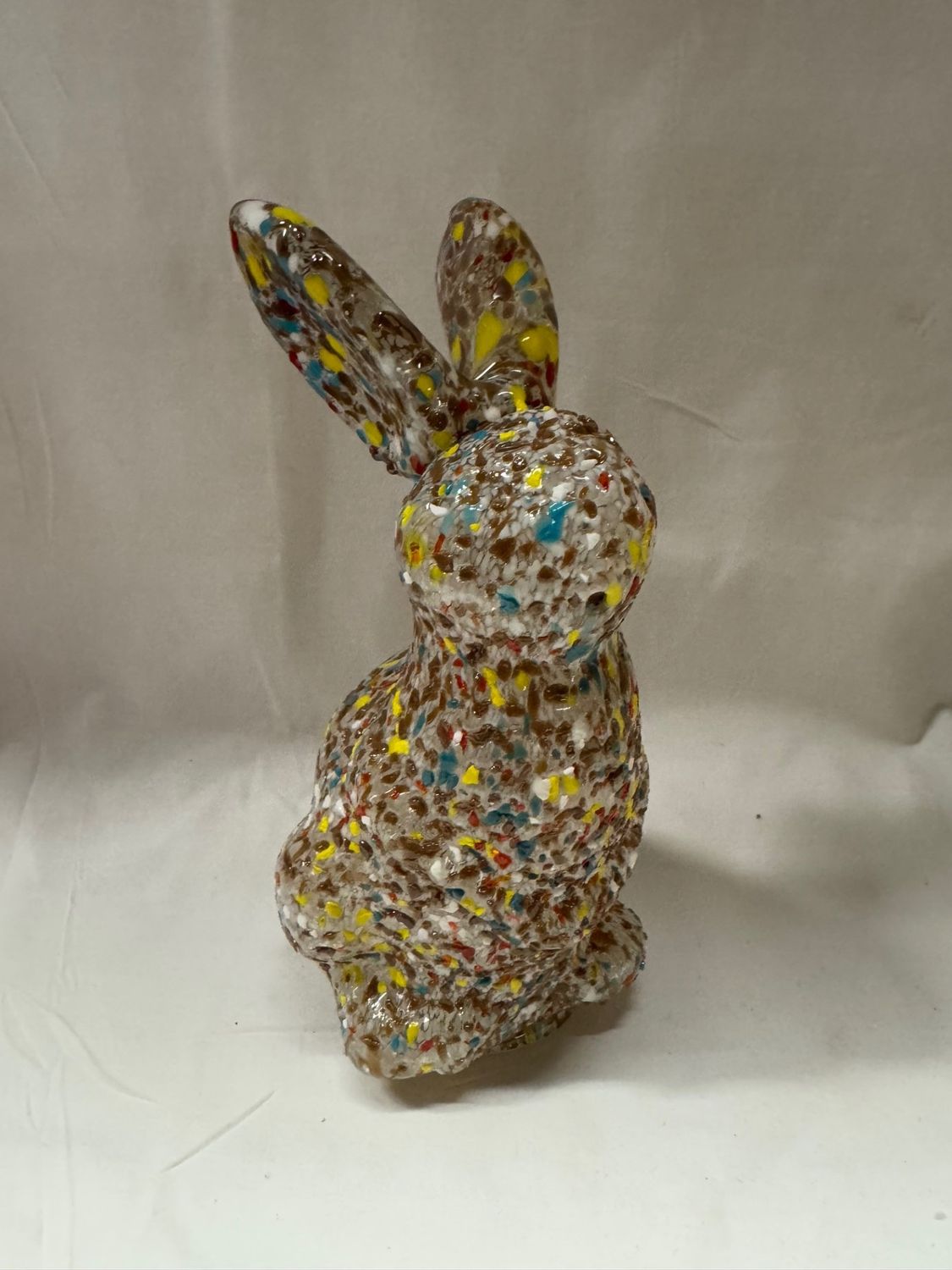Glass Speckled Rabbit Décor Clear Glass Speckled Rabbit Décor Clear