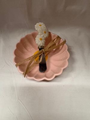 Dip Bowl w/Spreader Gift Set Pink