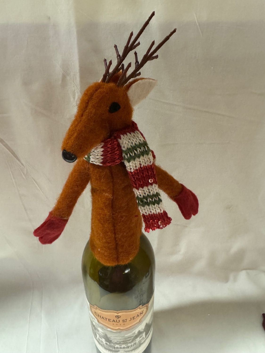 Felt Bottle Topper - Reindeer
