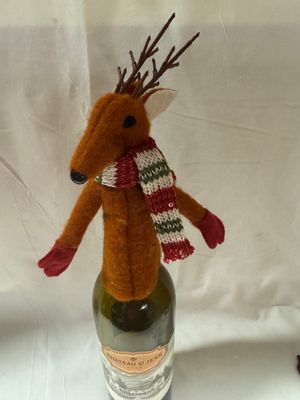 Felt Bottle Topper - Reindeer