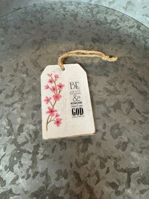 Psalm 46:10 Tag Ornament 2.5&quot;L x 4&quot;H
