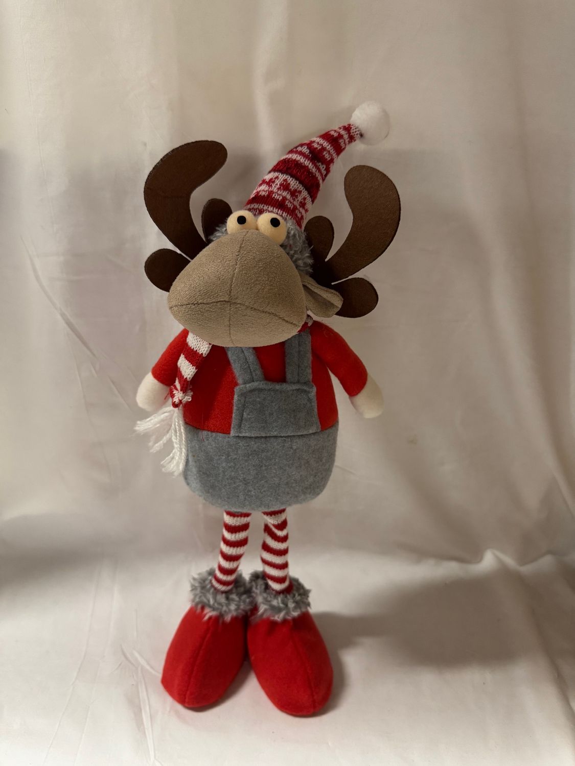 Reindeer w/Overalls Gray - Standing