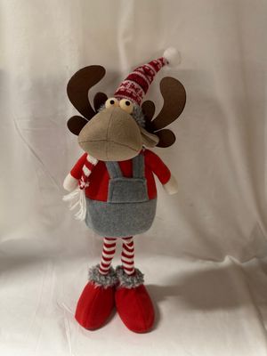 Reindeer w/Overalls Gray - Standing