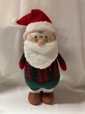 Plush Santa w/Checkered Sweater