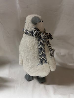 White/Gray Glitter Penguin Lg