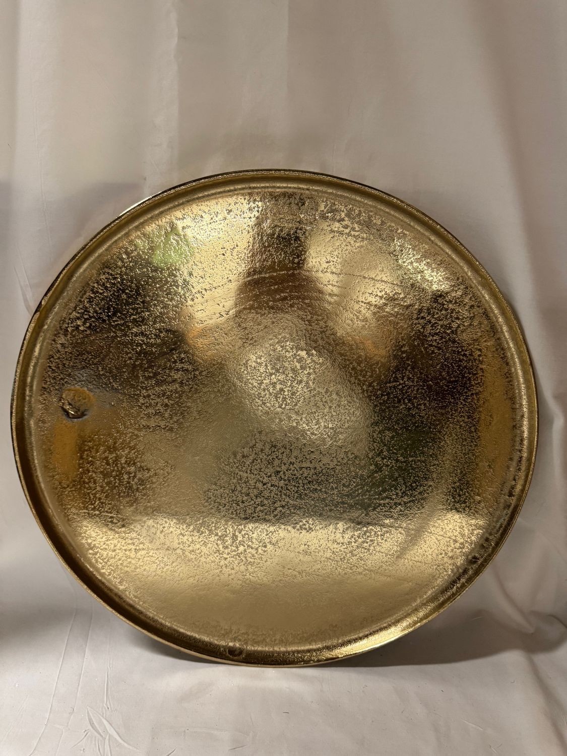 Round Aluminum Gold Tray Sm