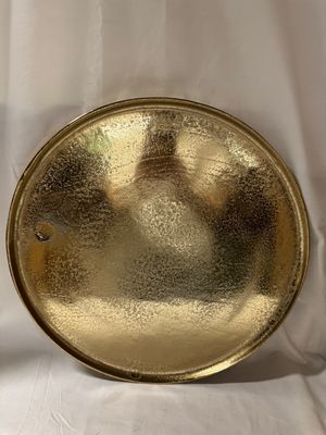 Round Aluminum Gold Tray Sm
