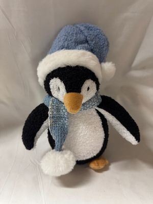 Plush Penguin w/Blue Accessories Lg