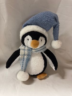 Plush Penguin w/Blue Accessories Med