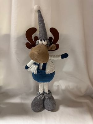Reindeer w/Overalls Blue - Standing