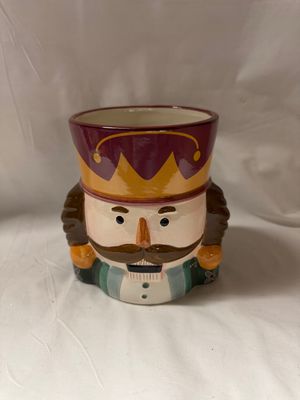 Ceramic Nutcracker Vase - Purple