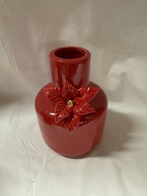 Poinsettia Vase Red II
