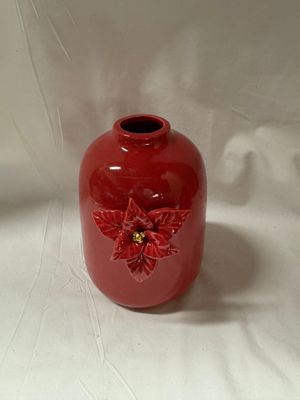 Poinsettia Vase Red I